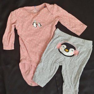 Carter's Penguins Onesie & Pants Set